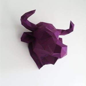 Geometric origami Bull Head trophy image 3