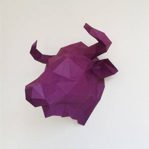 Trophäe-Leiter der geometrischen Papier Bull Bild 2