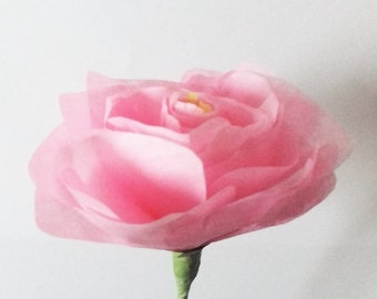 Rose - Fleur en papier