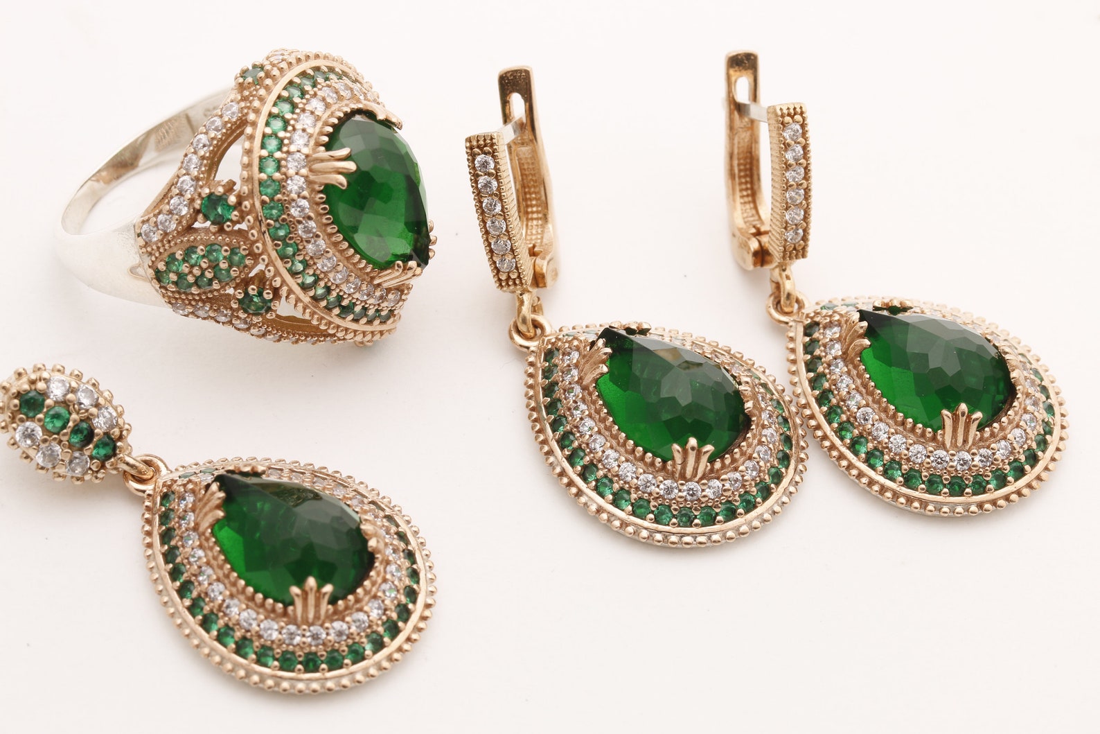 Ottoman Collection Empire Turkish Handmade Jewelry Drop Shape Etsy