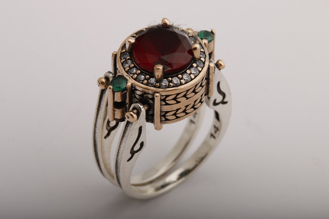 Turkish Handmade Jewelry Reversible 2 rings in 1 ring Round Etsy