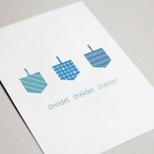 Carte De Hanukkah Dreidel Dreidel Dreidel - Happy Hanukkah - Happy Holidays - Carte de vacances - Dreidels- Cartes de voeux