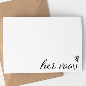Sus votos / tarjetas de día de boda - boda - novia y novio tarjetas - su y sus votos - tarjetas de felicitación - novia - novio - votos de boda