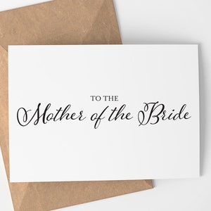 Die Mutter der Braut-Karte | Mutter der Braut - Hochzeit - Karte - schwarz und weiß - Hochzeitskarte - Braut und Bräutigam