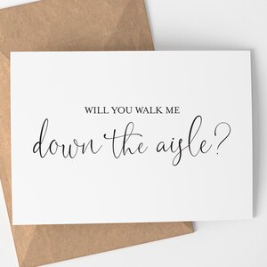 ¿Me acompañarás por el pasillo? / Tarjeta de boda - Boda - Tarjeta - Abajo del pasillo - Tarjeta de felicitación de boda - Papá - Hermano