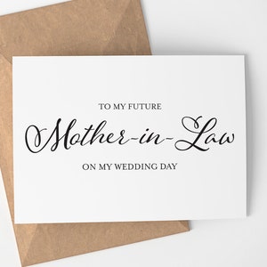 a minha futura sogra em meu dia do casamento cartão comemorativo | Decoração de casamento - Cartão - Cartão de casamento - Cartão de dia de casamento