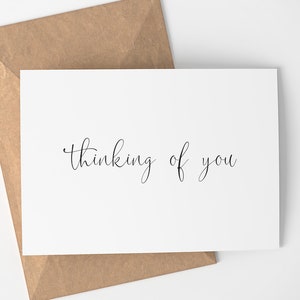 Thinking of You Card ( Sympathy Card - I'm Sorry Card - Sending My Love - Sympathy - Simple - Blank Inside - Sorry For Your Loss
