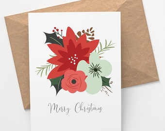 Merry Christmas Card | Christmas Card - Holiday Card - Merry Christmas - Greeting Cards - Card - Blank Inside