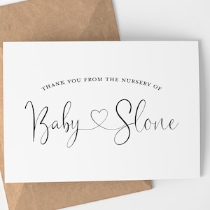 Tarjetas personalizadas de agradecimiento para bebés ? 3 opciones de color - tarjeta de agradecimiento personalizada - ducha de bebé - bebé ducha regalo - decoraciones de ducha de bebé
