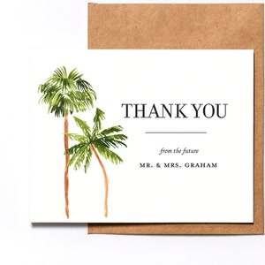 Personalized Wedding Thank You Cards Bridal Shower Thank You Cards Custom From The Future Wedding Thank You Card Thank You Gift image 1