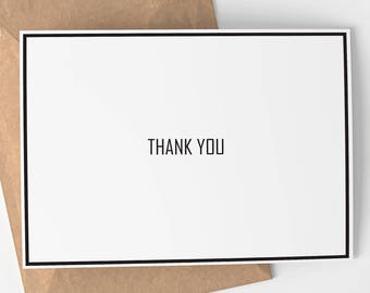 Minimalist Thank You Card | Wedding - Thank you card - Simple - Thanks - Thank You - Greeting Card