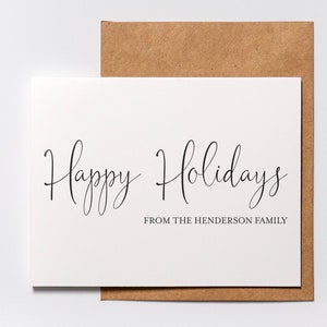 Tarjeta personalizada de felices vacaciones / personalizado - tarjeta de vacaciones - Feliz Navidad - Navidad - Tarjetas de felicitación - Tarjeta - En blanco en el interior