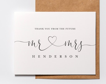 Personalised Cute Engagement Wedding Gift Thank You Notes 12   s11