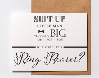 Ring Bearer Proposal Card: Wedding Party Request
