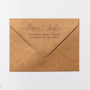 Enveloppes personnalisées | Enveloppes personnalisées avec adresse de retour - Enveloppes kraft marron - Enveloppes de mariage