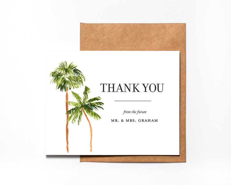 Personalized Wedding Thank You Cards Bridal Shower Thank You Cards Custom From The Future Wedding Thank You Card Thank You Gift image 1