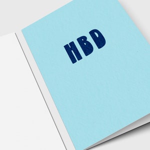 HBD - Joyeux anniversaire - Carte de voeux minimaliste