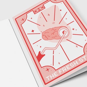 Unieke Tarot-wenskaart - De nieuwe start - Optimistisch - Veranderingen in het leven - Verbreken - Echtscheiding - Nieuw huis - Opnieuw beginnen - Blanco binnenkant