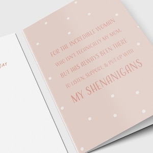 cartão do dia das mães | Para alguém como uma mãe - Para uma mãe não biológica - Para uma amiga - Desejando a você um feliz dia das mães - Engraçado - Ideias para presentes