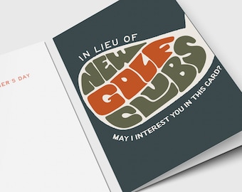 Funny Golf Father's Day Card: New Clubs Design