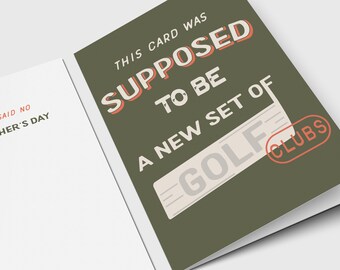 Funny Golf Clubs Father's Day Card