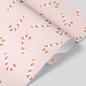 Candy Cane Wrapping Paper - Christmas Gift Wrap - Aesthetic Wrapping Paper - Packaging and Wrapping - Holiday Gift