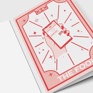 Einzigartige Tarot Grußkarte für Freund - The Fool - Trennungskarte - Scheidung - Witzig - Ex Mann - Ex Freund - Trennung - innen blanko