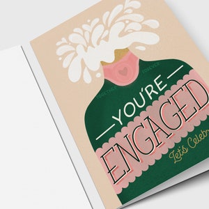 Verlobungs-Grußkarten - Youre Engaged Lets Celebrate - Brautparty-Ideen - To The Future Mrs - Endlich verlobt - Miss to Mrs - Gift