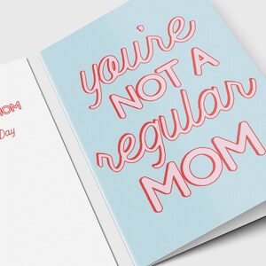 Muttertagskarte | Sie sind keine normale Mutter - Sie sind eine coole Mutter - Für Mutter - Gefaltet - Sie wünschen Ihnen alles Gute zum Muttertag - Muttertagsgeschenk