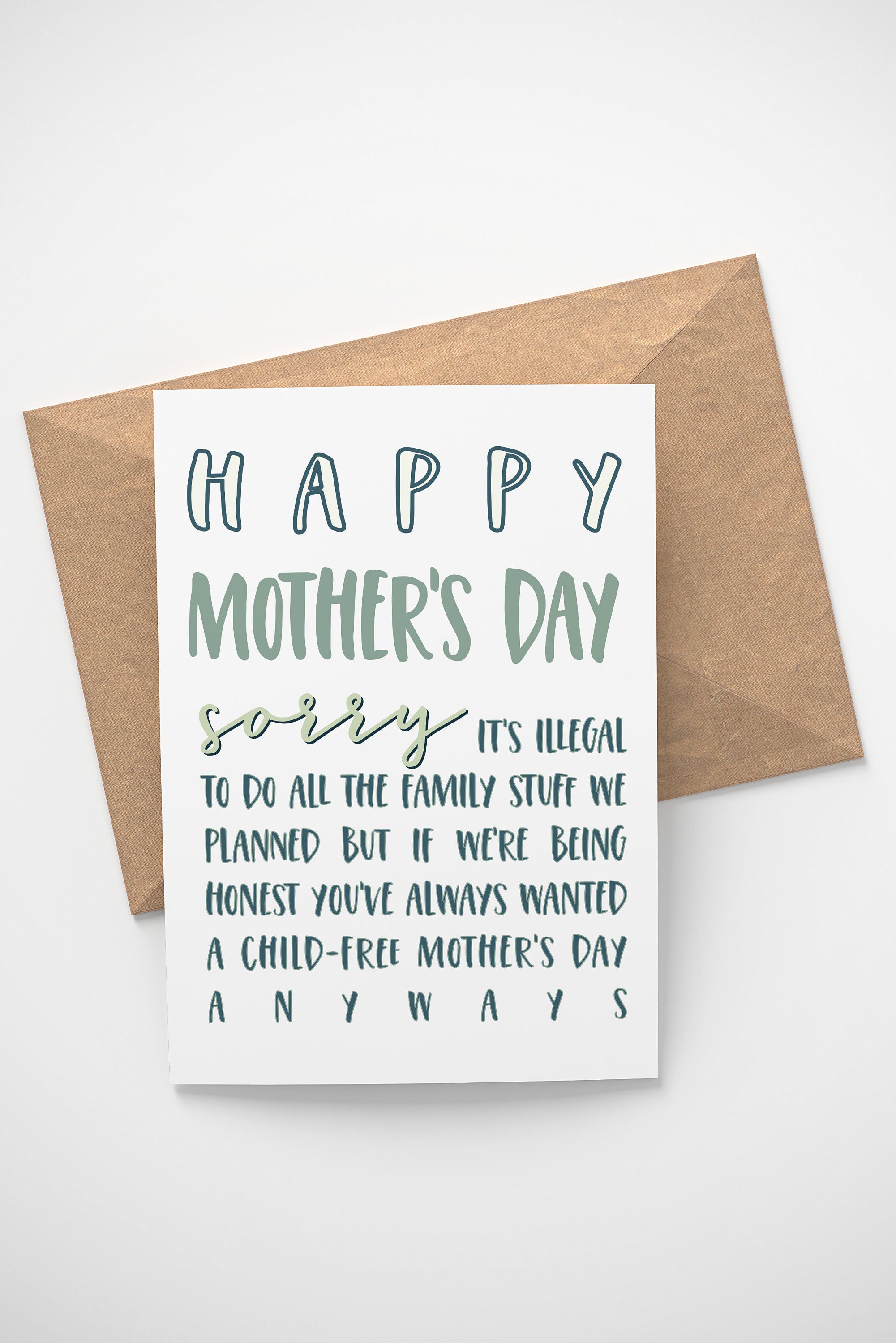 Social Distance Mother S Day Card Wishing You A Happy Etsy