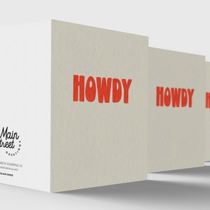 Howdy Greeting Card Just Because Minimalist Greeting Card Any Occasion image 4