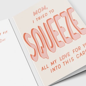 Muttertagskarte | I Love You - Für Mama - Einfach - Gefaltet - Ich wünsche Ihnen einen glücklichen Muttertag - Muttertagsgeschenk - Lustig - Von Kind