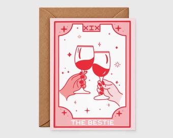 The Bestie Tarot Greeting Card: Feminist Friendship