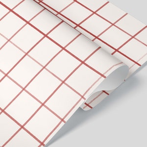 Minimalist Plaid Wrapping Paper: Matte Finish Gift Wrap