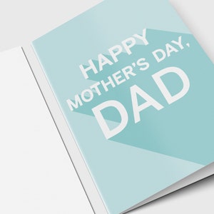 Carte de fête des mères | Pour papa - Comme une maman - Pour parent non biologique - Pour ami - Je vous souhaite une bonne fête des mères - Drôle - Idées cadeaux