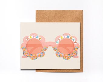 Happy Birthday Card: Fun Sunglasses Design