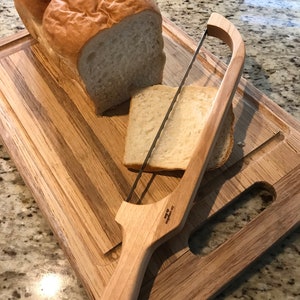 Cherry wood bread knife, wooden knife, bread knife, bread saw, bread saw image 5