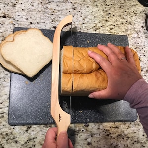 Cherry wood bread knife, wooden knife, bread knife, bread saw, bread saw image 7