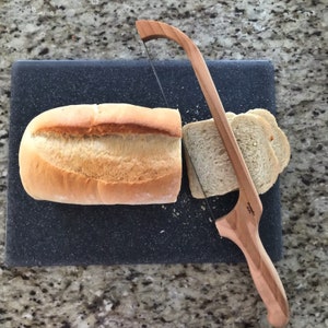 Cherry wood bread knife, wooden knife, bread knife, bread saw, bread saw image 2