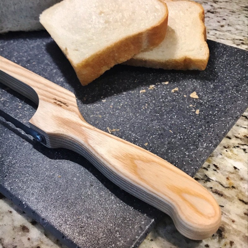 Ash Wood Bread Knife, Artisanal Bread Knife, Bread Knife, Bread