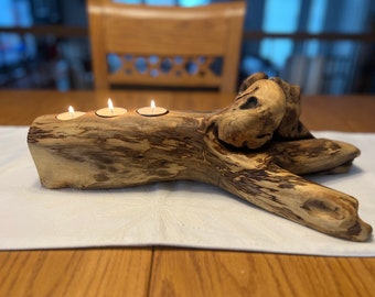 Driftwood candlestick/Wooden candlestick/Lantern holder/Candle /Drift wood/Wooden candlestick/Lampion/Table center/Wooden decoration