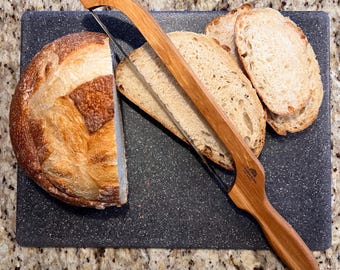 Cherry wood bread knife, wooden knife, bread knife, bread saw, bread knife, sourdough knife