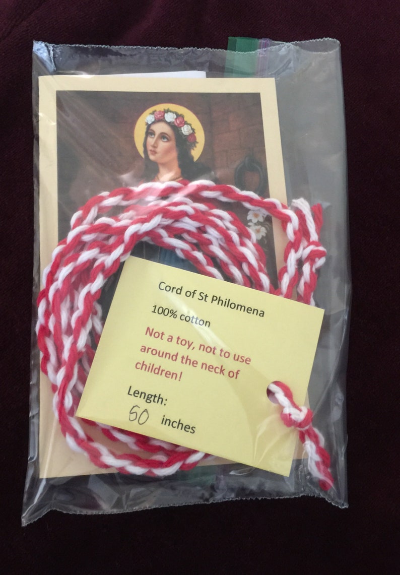 The Cord of St Philomena Filomena cincture sacramental pure Etsy