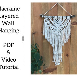 Macrame PATTERN - Written PDF and Knot Guide, Diy macrame wall hanging, Digital download, How to tutorial, Boho Decor