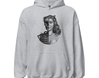 Duality of Life - Hooded Sweatshirt - Skulls Collection - Grunge Clothing