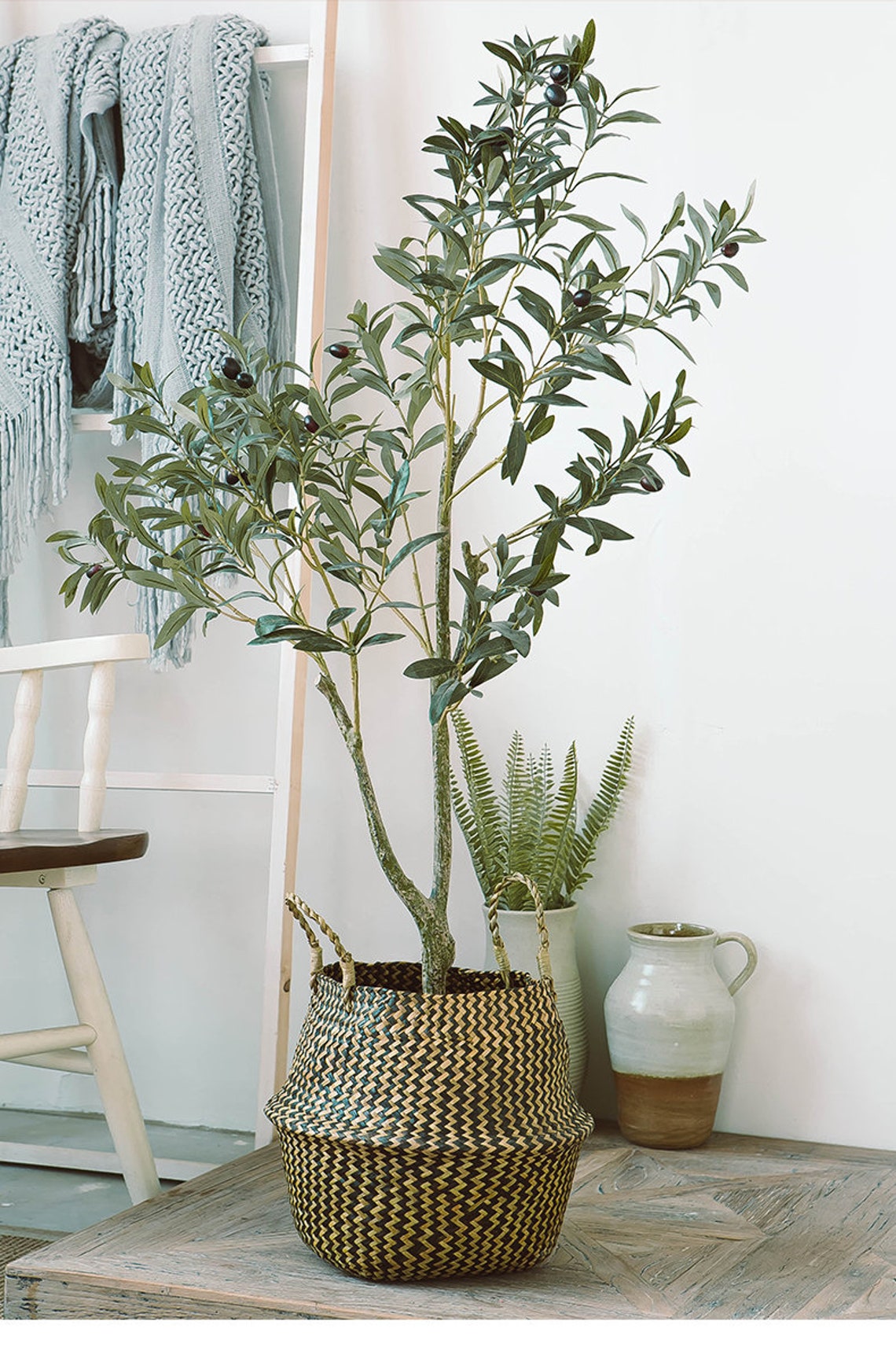 Kaufe 2 Get 1 Free Schwarzer Zickzack Großer Übertopfkorb | Etsy