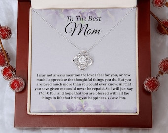 Gifts For Mom, Mom Necklace, To My Mom, Best Mom Necklace, Present For Mom, Gifts from Son or Daughter