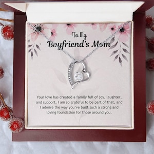 To My Boyfriends Mom Necklace, Mothers Day Gifts For Boyfriends Mom From Girlfriend, Custom Birthday Mother&#39;s Day Gifts For Mother In Law