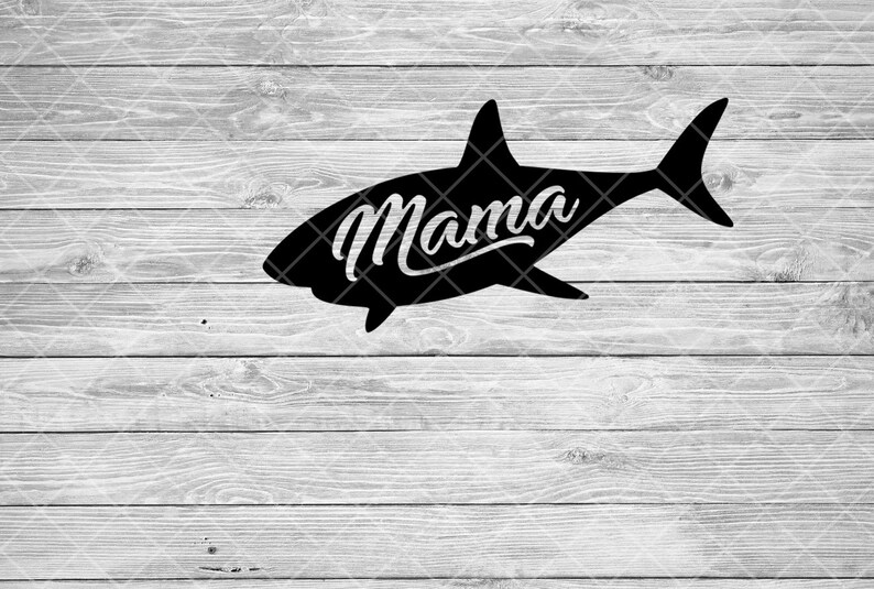 Download Mama Baby Shark SVG Mom Life Cut Files | Etsy