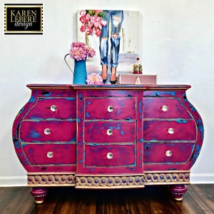 SOLD** Boho Chic Bombay Dresser, TV Console, Buffet, Entry Piece, Credenza, Closet Island
